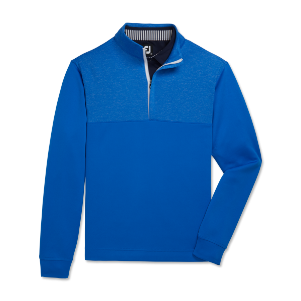 Heather Yoke Half-Zip Mid-Layer-Previous Season Style - Royal
