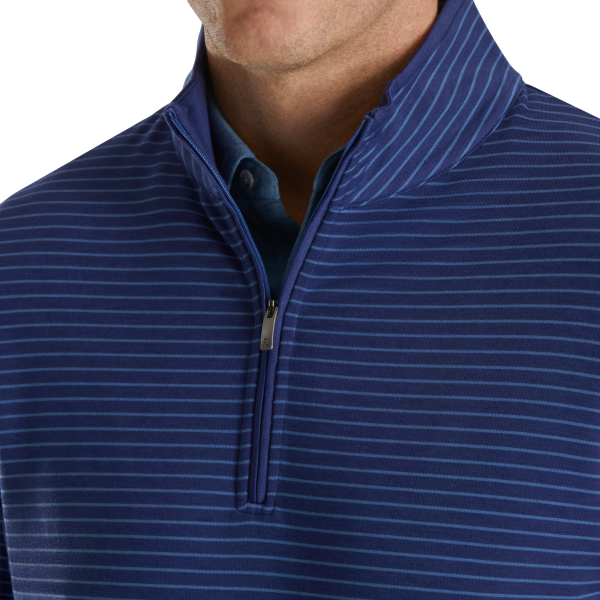 French Terry Quarter-Zip-Previous Season Style - Watermelon / White – Bild 4