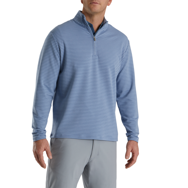 French Terry Quarter-Zip-Previous Season Style - Watermelon / White – Bild 2