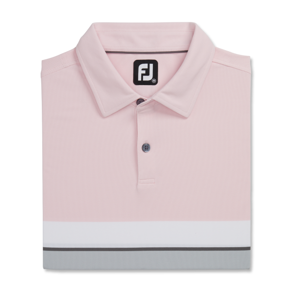 Double Chest Band Stretch Pique-Previous Season Style - Light Pink