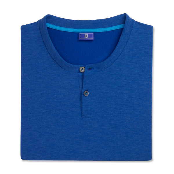 French Terry Henley-Previous Season Style - Deep Blue Heather