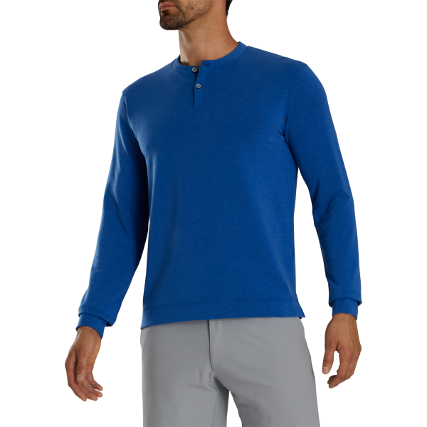 French Terry Henley-Previous Season Style - Deep Blue Heather – Bild 2