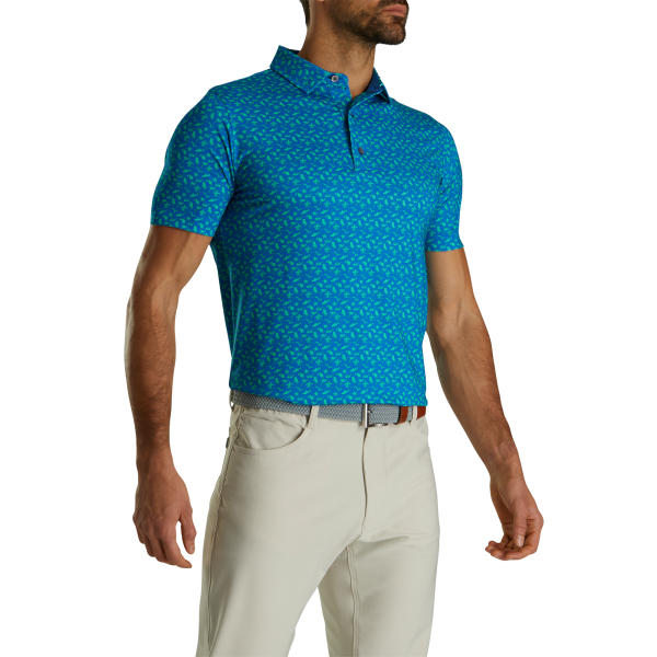 Athletic Fit Beach Print Lisle-Previous Season Style - Royal / Green – Bild 2