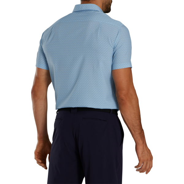 Geo Check Short Sleeve Woven-Previous Season Style - Blue Sky / White – Bild 3