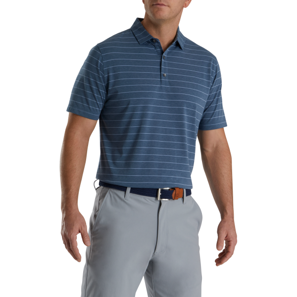 Athletic Fit Open Stripe Jersey-Previous Season Style - Heather Storm / River Rock – Bild 2