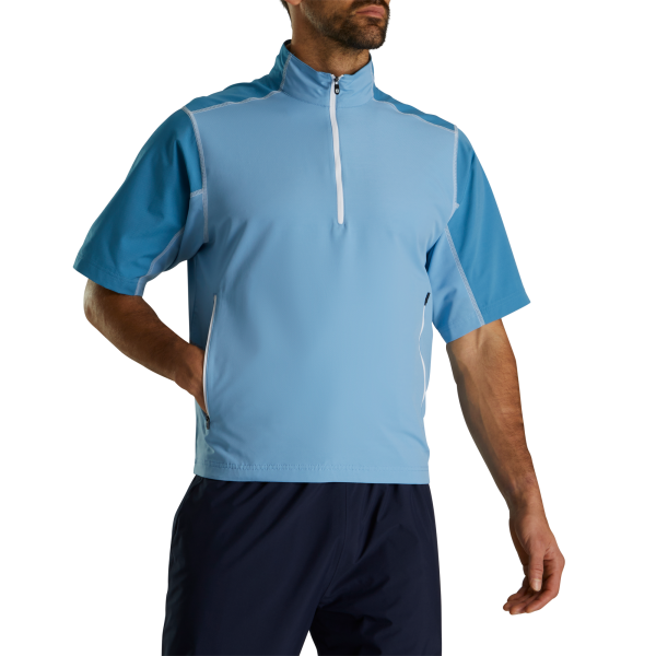Short Sleeve Sport Windshirt-Previous Season Style - Crimson / Navy