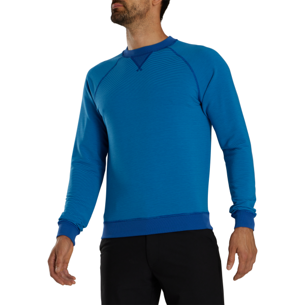 French Terry Feeder Stripe Crewneck-Previous Season Style - Deep Blue / Ocean – Bild 2