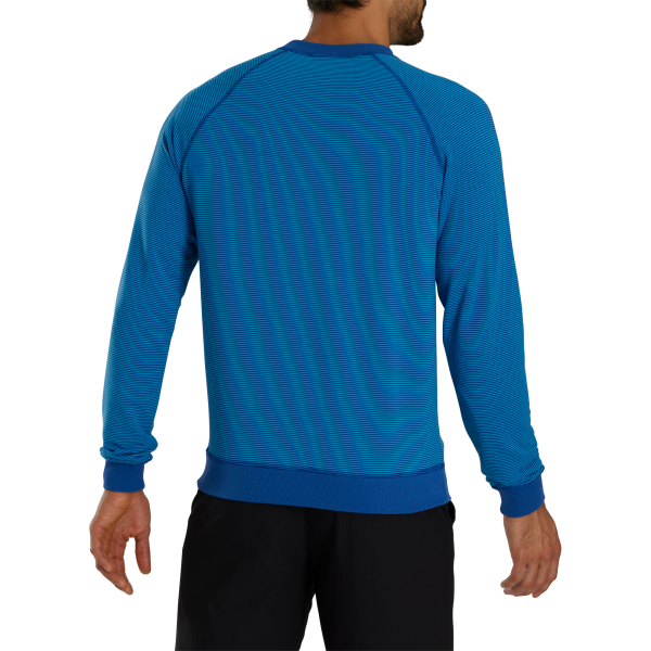 French Terry Feeder Stripe Crewneck-Previous Season Style - Deep Blue / Ocean – Bild 3
