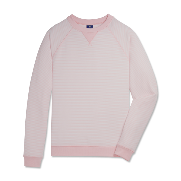 French Terry Feeder Stripe Crewneck-Previous Season Style - Deep Blue / Ocean
