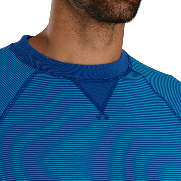 French Terry Feeder Stripe Crewneck-Previous Season Style - Deep Blue / Ocean – Bild 4