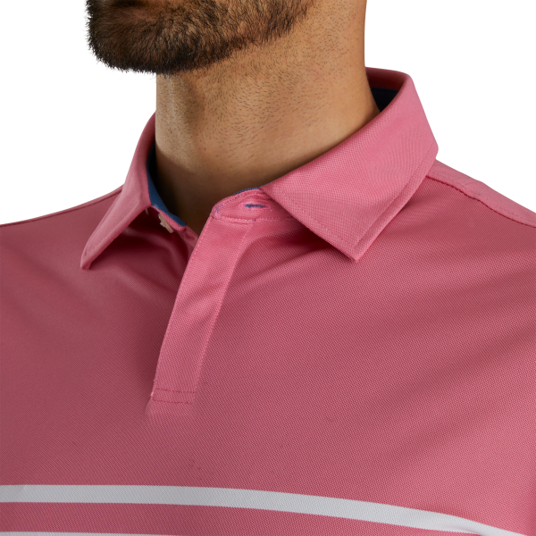 Modern Engineering Stretch Pique Self Collar-Previous Season Style - Rose / White – Bild 4