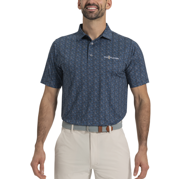 2025 THE PLAYERS Beach Print Lisle-Previous Season Style - White / Light Blue