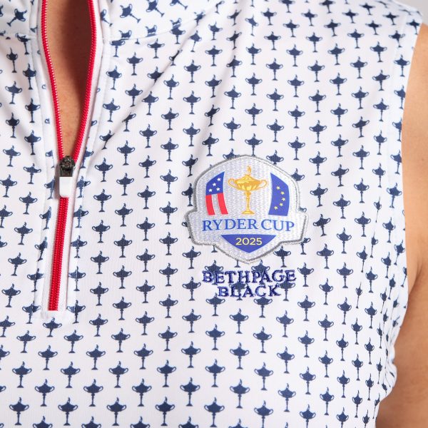 Sleeveless Trophy Print Women - White / Navy – Bild 3