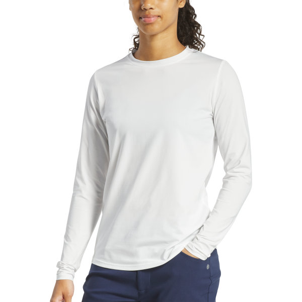 Long Sleeve Sun Protection Crew Neck Women - White