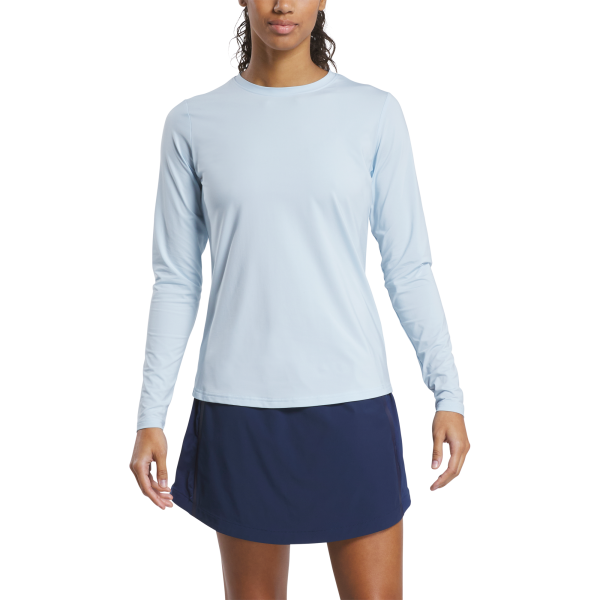 Long Sleeve Sun Protection Crew Neck Women - White