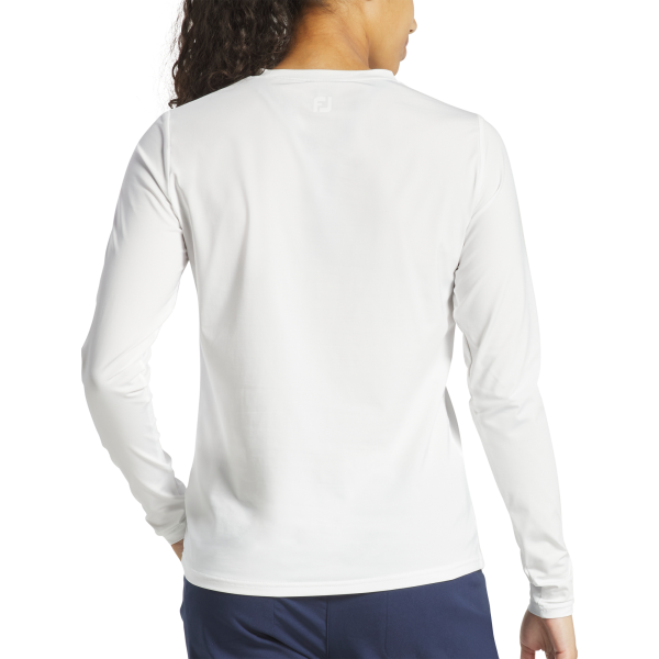 Long Sleeve Sun Protection Crew Neck Women - White – Bild 2